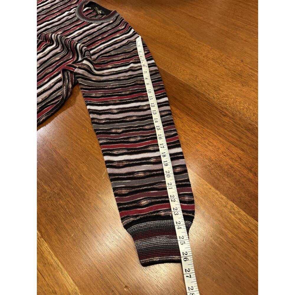 XL Montechiaro Sweater 100% Mercerized Cotton 3d Weave Cosby COOGIE Style Italy - Picture 9 of 11